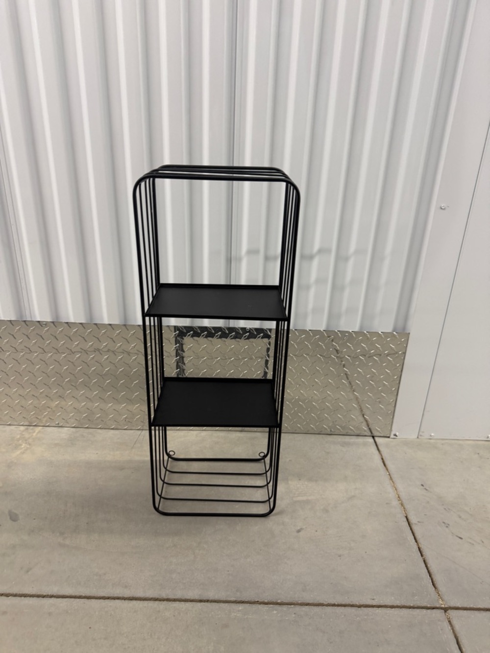 Black 3 Tiered Wall Shelving Unit
